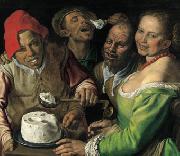 Vincenzo Campi I mangiatori di ricotta oil painting reproduction
